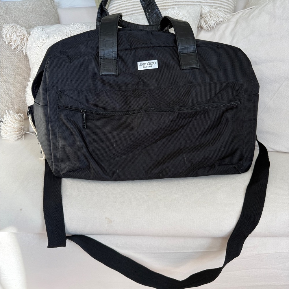 Jimmy Choo Sleek Black Travel Bag Parfums small black duffle bag